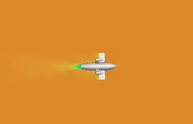 CFD velocity magnitude field and wake